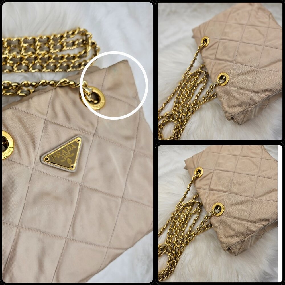 📌SOLD📌Prada  Quilted Nylon Chained Bag - Picture 15 of 17